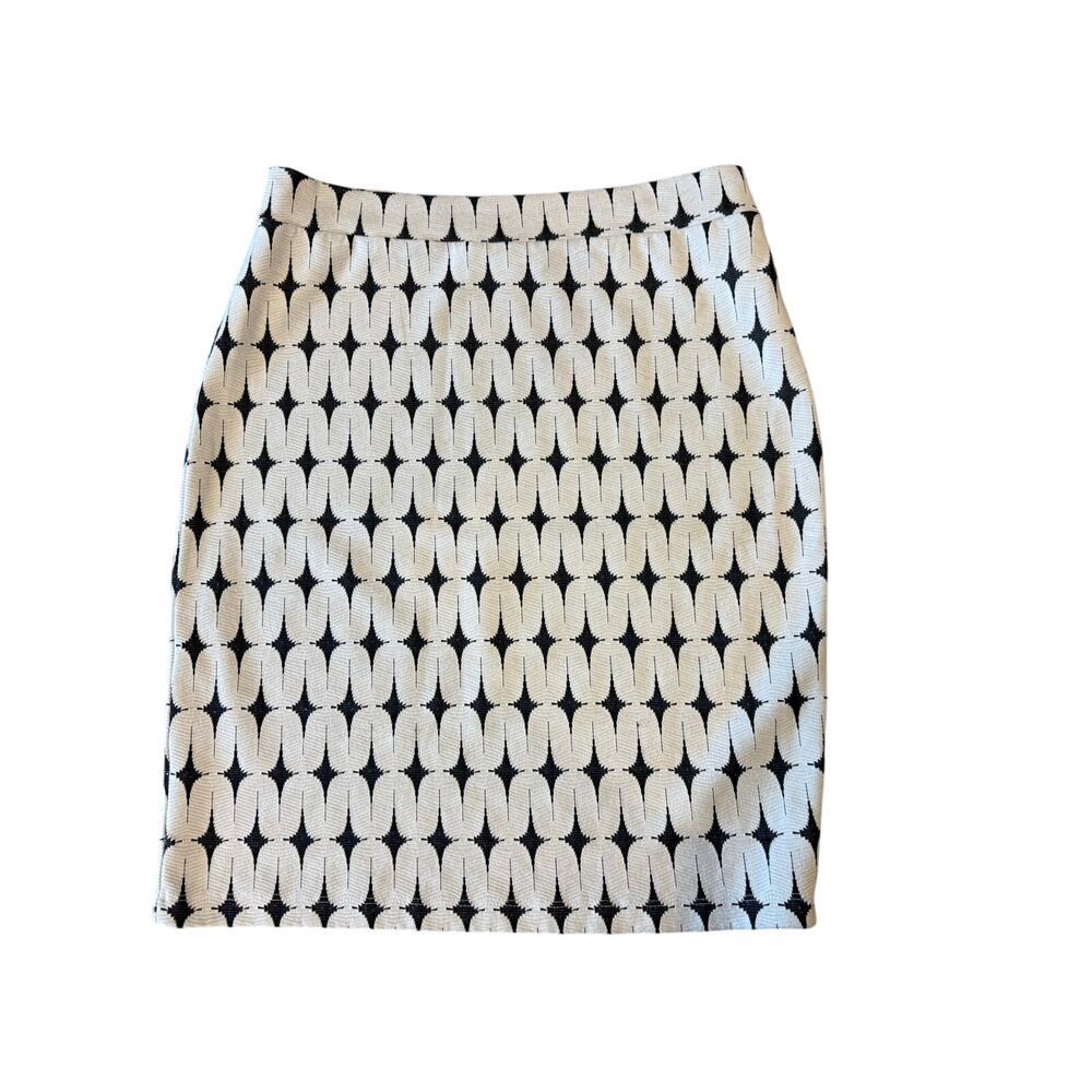 Renee c Monochrome Geometric Pencil Skirt Women size XL Pull On